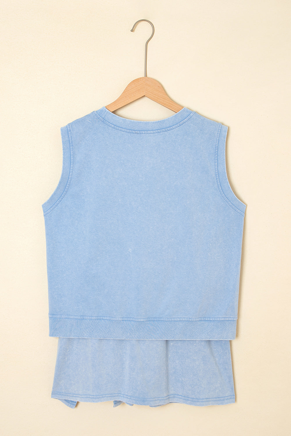 Myosotis 2 Pieces Mineral Wash Lined Split Skirt Set