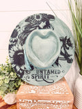 Cowgirl Engraved Heart Hat