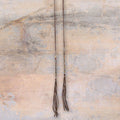 Coffee Wrap Choker with Dark Beads and Tassels
