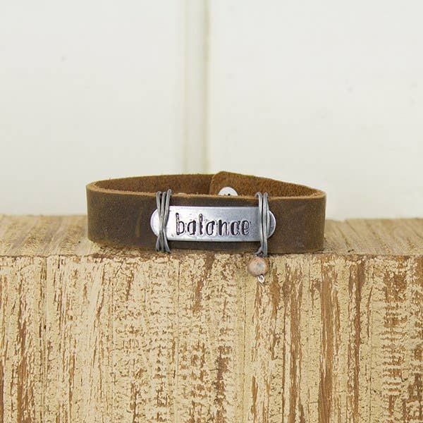 Balance Coffee Leather Bracelet