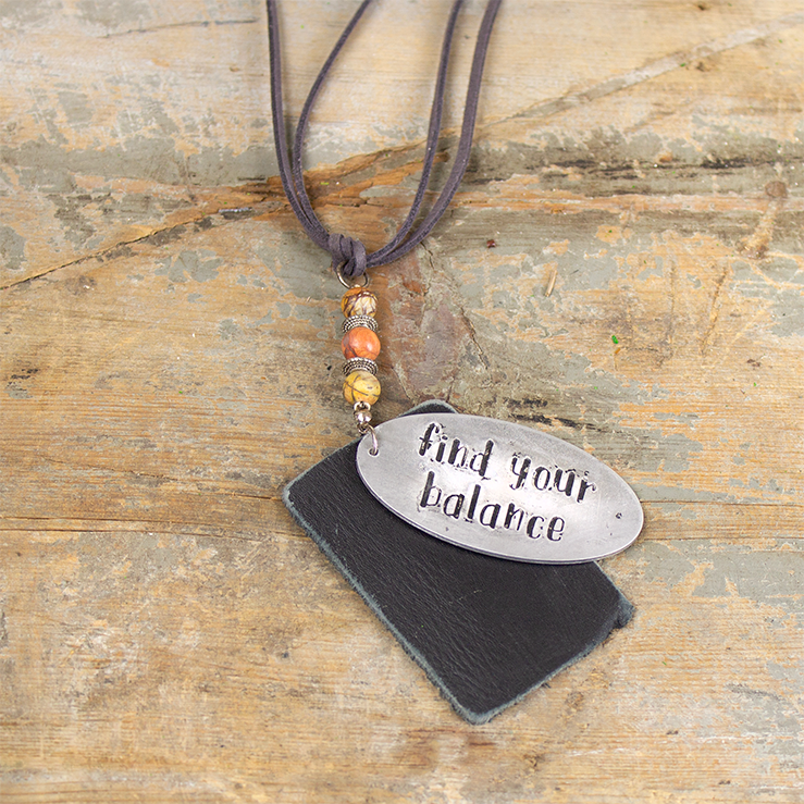 Find Your Balance Car Charm - Necklace