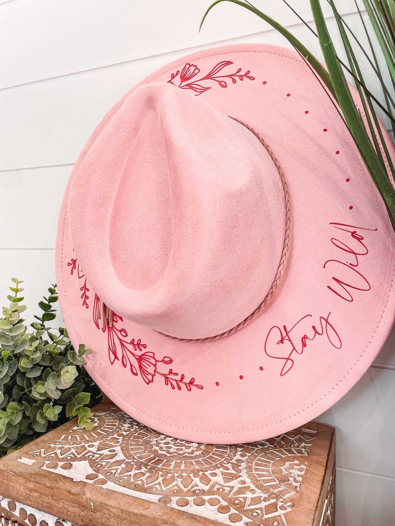 Engraved Floral Hat