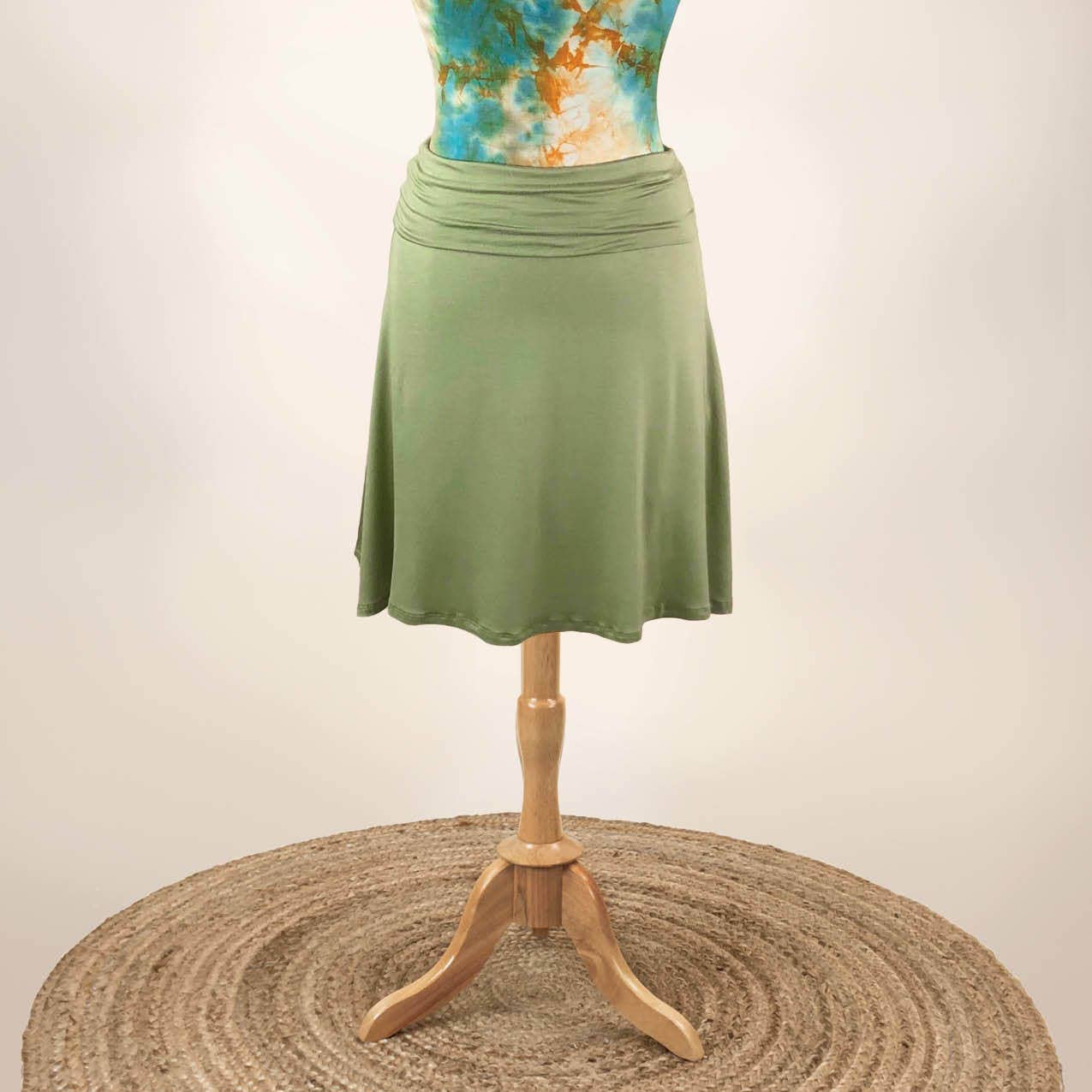 Cactus Green Bree L/XL Midi Skirt