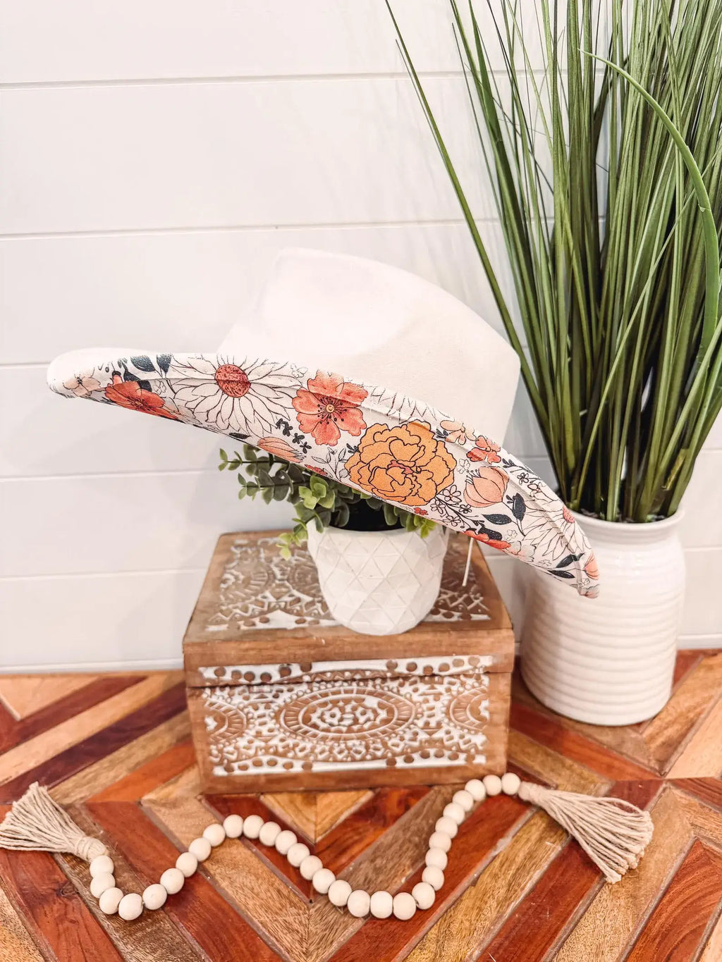 Floral Print Hat