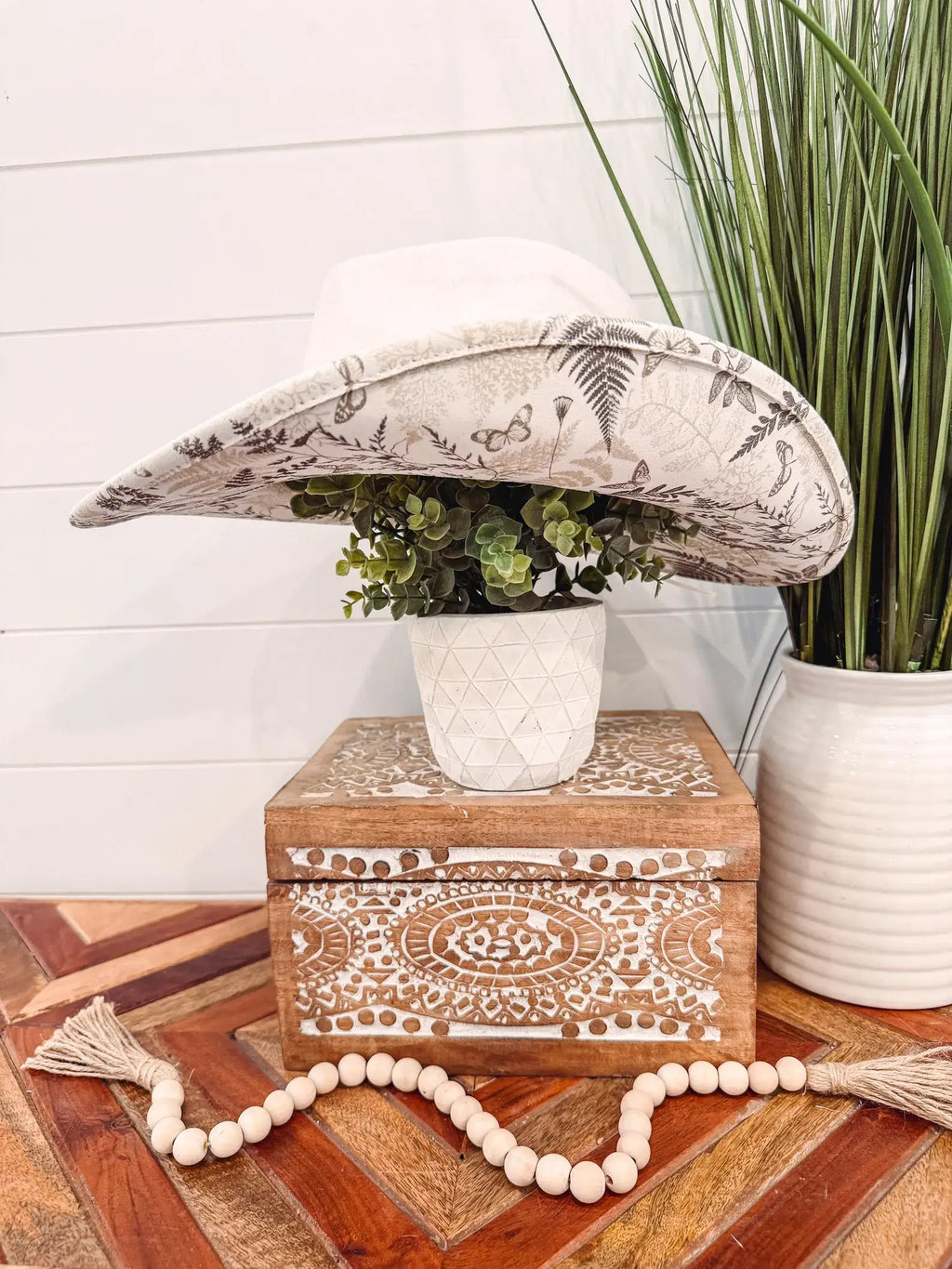 Floral Print Hat
