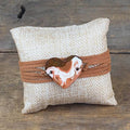 Adobe Swirl Heart with Suede Wrap