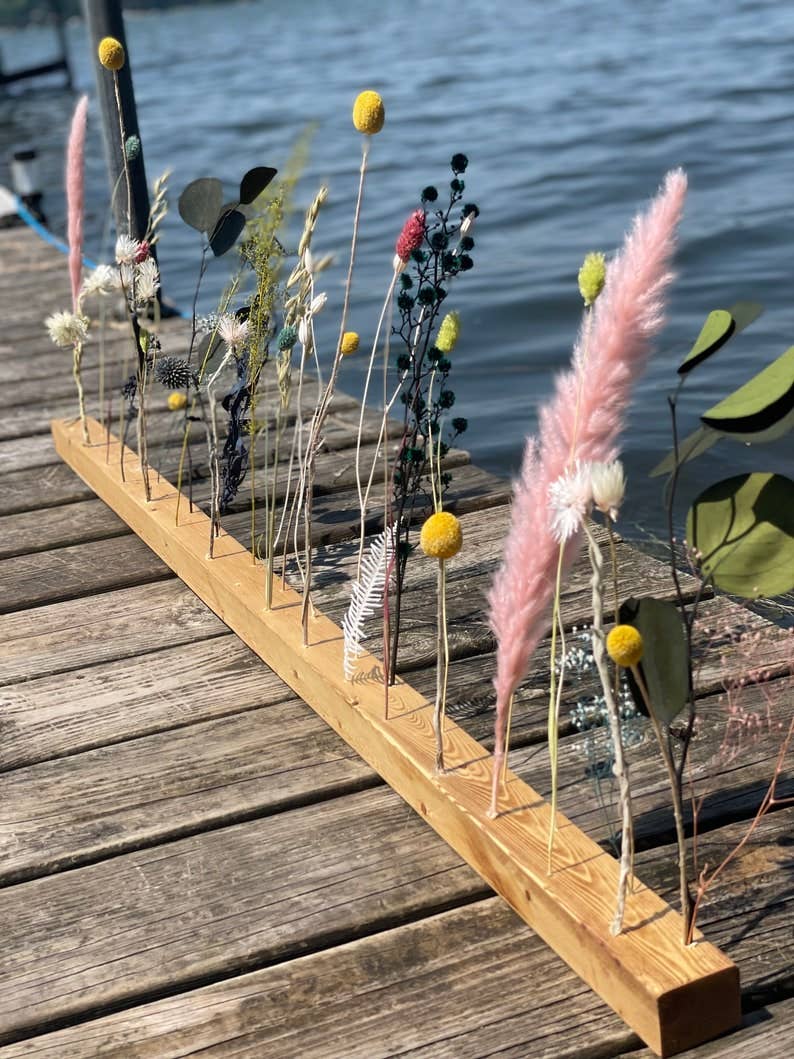 Wooden Flower Bar, Dried Flower Decor, Table Decor