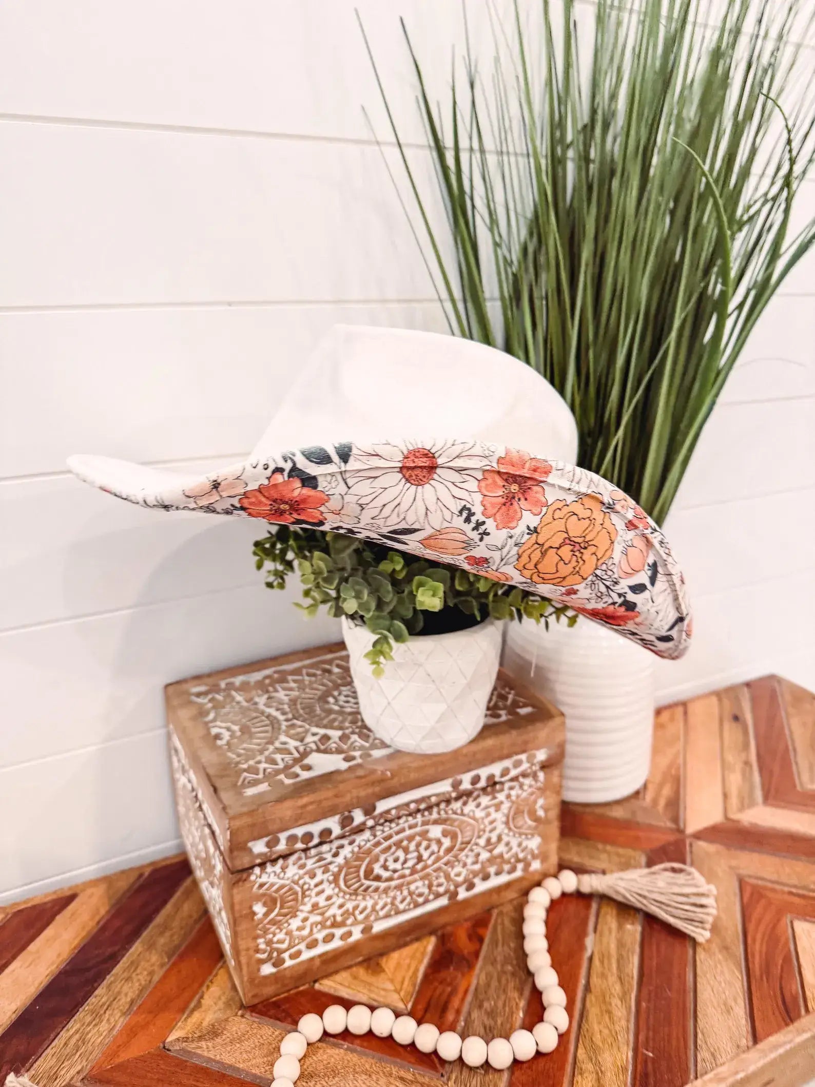 Floral Print Hat