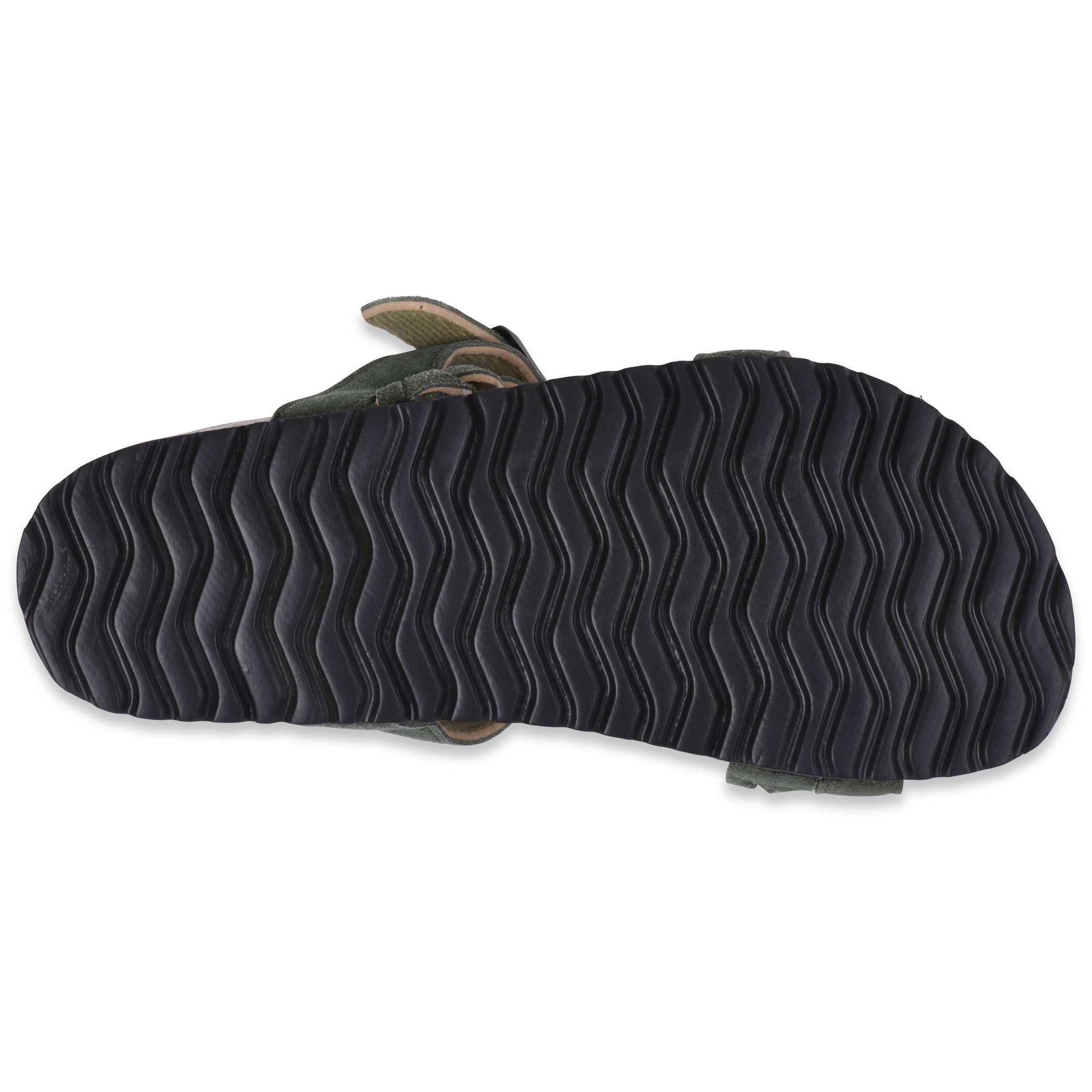 Braided Adjustable 2 Strap Suede Leather Footbed Sandal