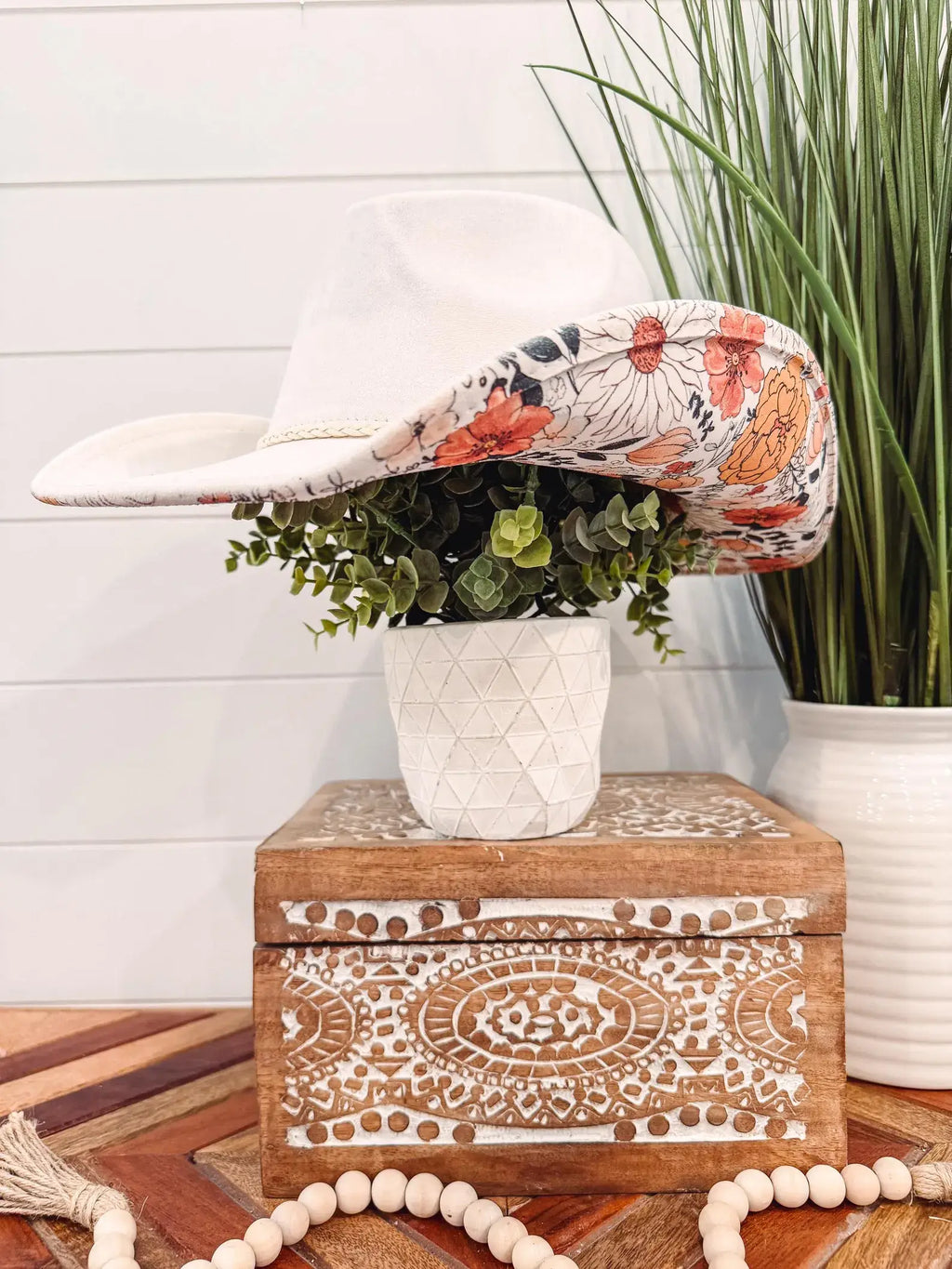 Floral Print Hat