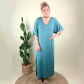 Turquoise Adele  Caftan Dress
