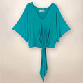 Turquoise Paige Tie Front Kimono