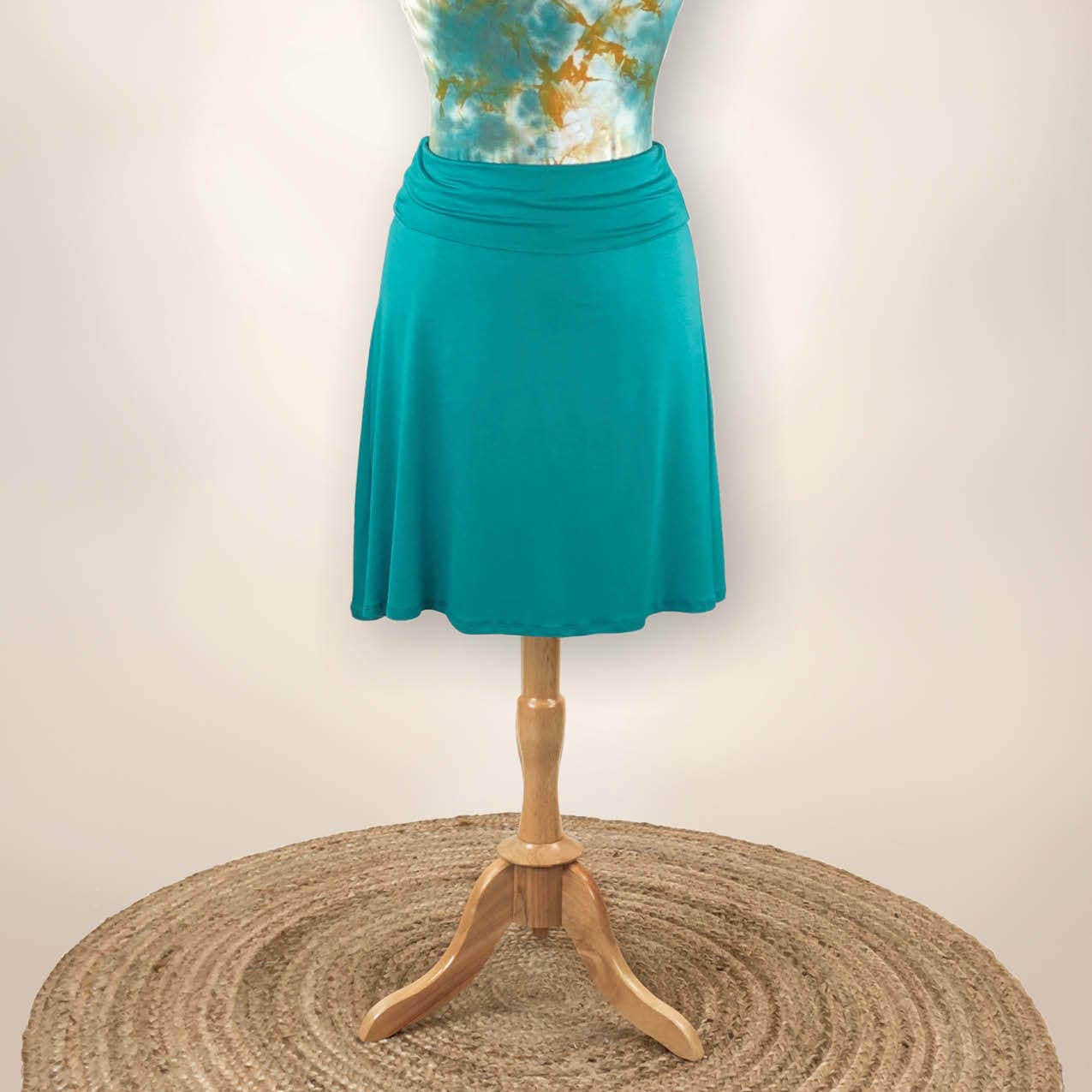Turquoise Marla S/M Midi Skirt
