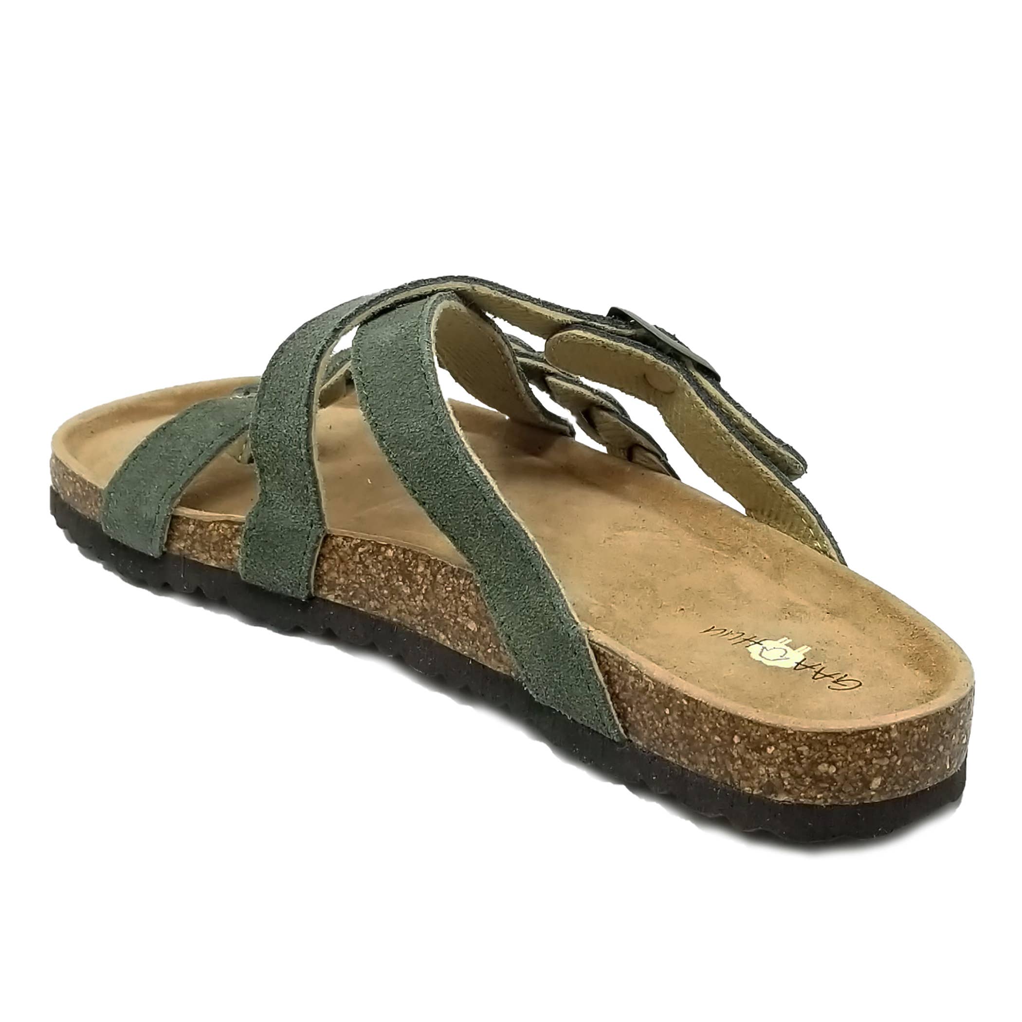 Braided Criss Cross Buckled Leather Footbed Sandal