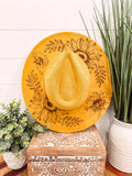 Engraved Floral Hat