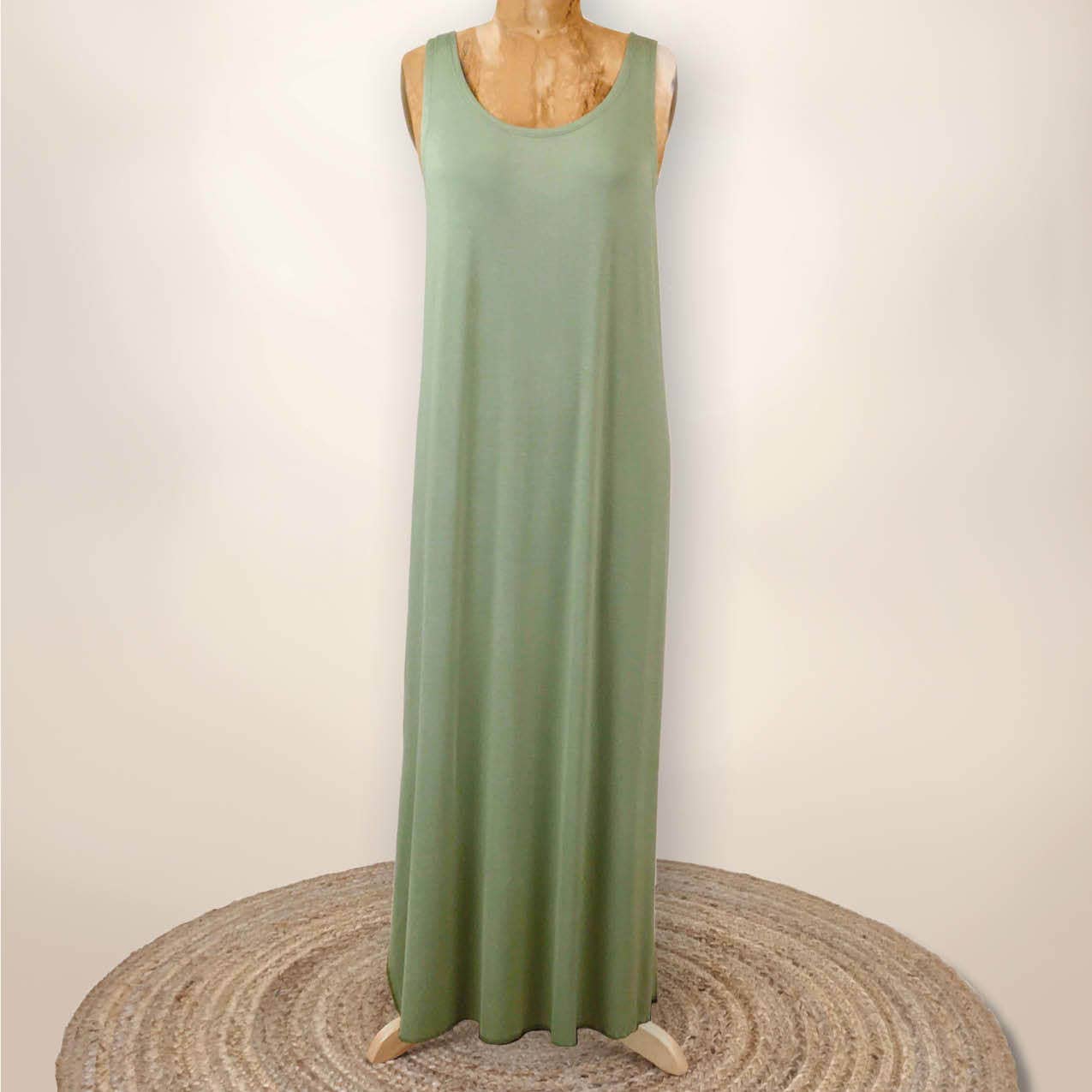Cactus Green Phoebe Tank Maxi Dress
