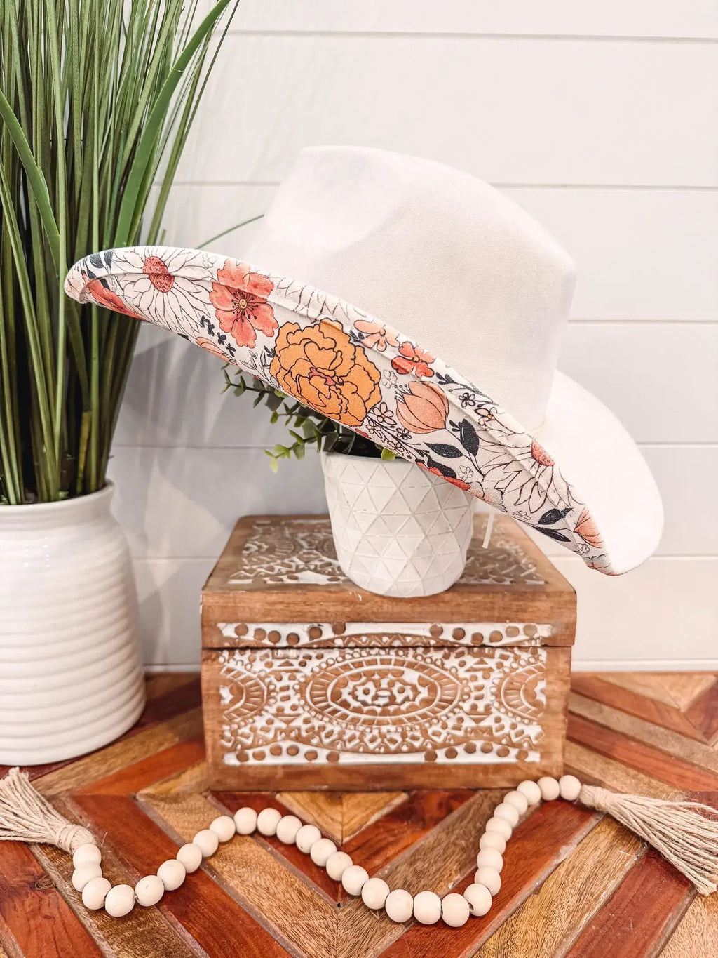 Floral Print Hat