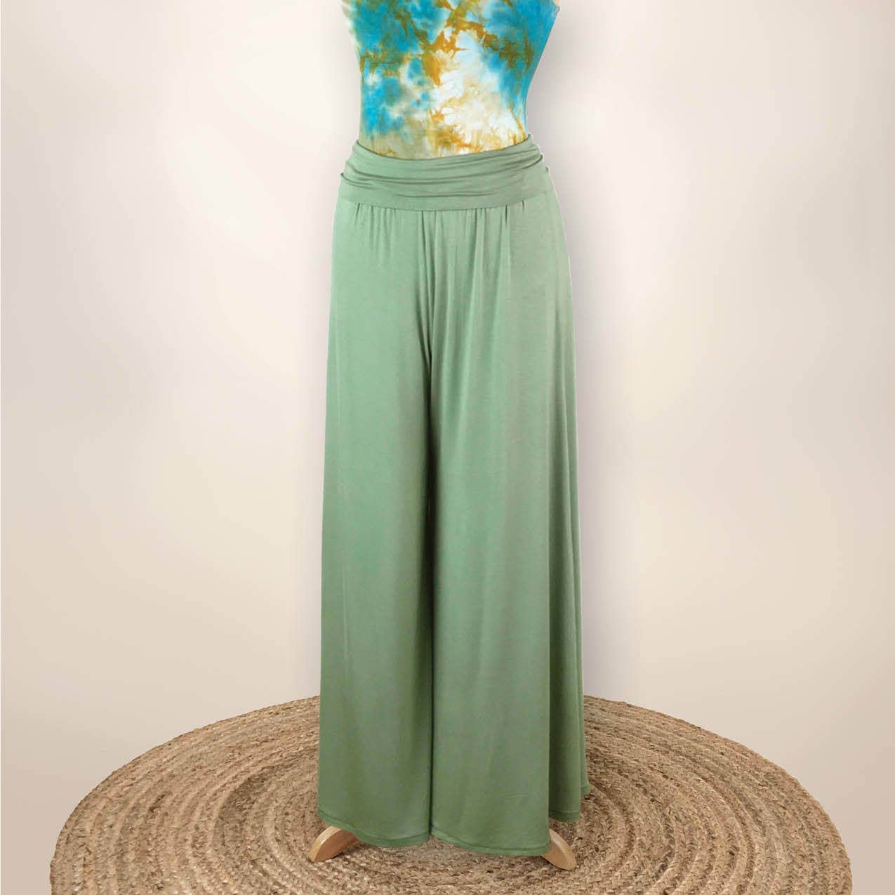 Cactus Green Michelle L/XL Gaucho Pants