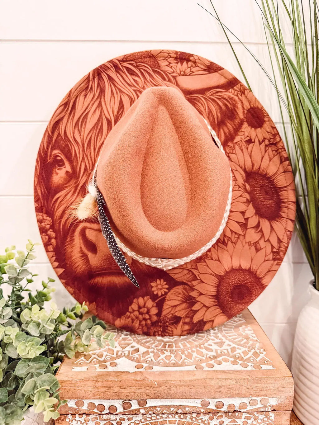 Engraved Highland Cow Hat