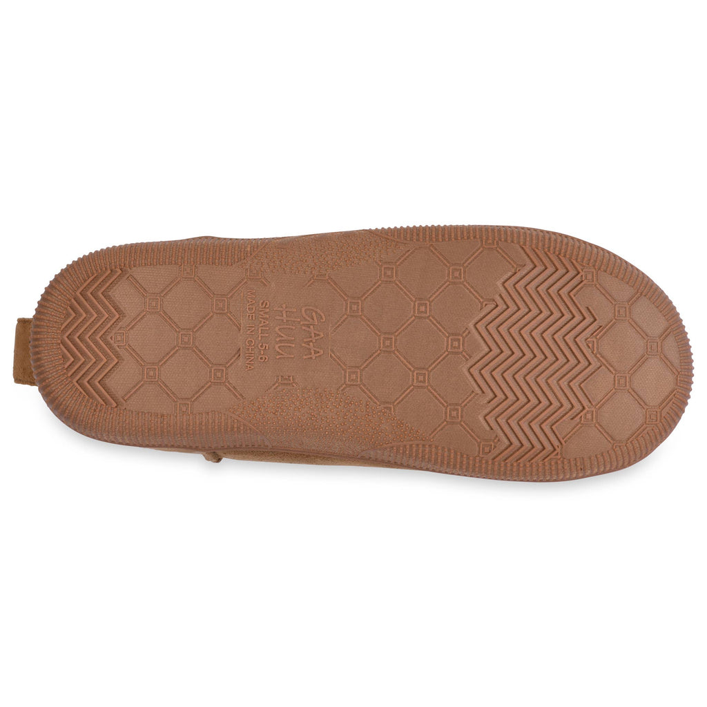 Womens polysuede low cut ankle slipper boot