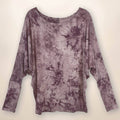 Jaidyn - Long Sleeve Shirt with Dolman Sleeves - Purple Rain