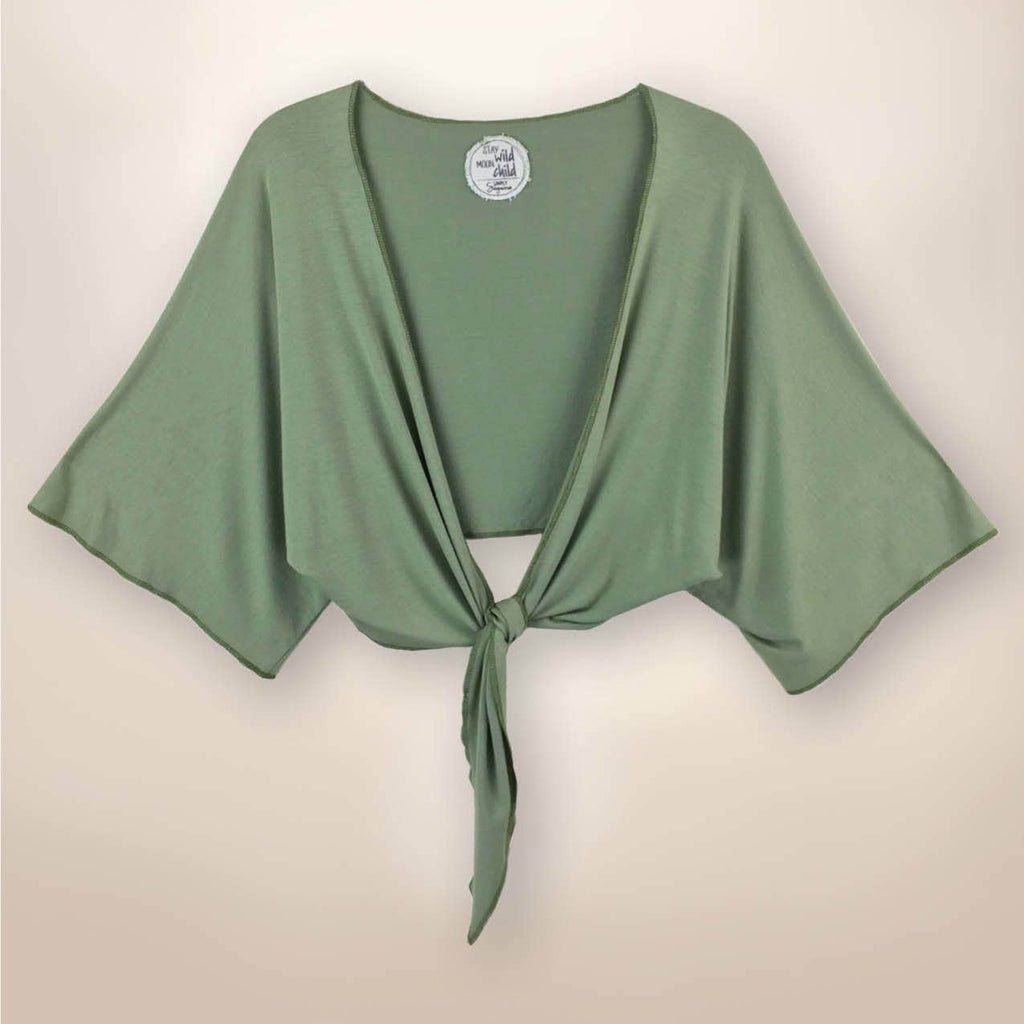 Cactus Green Harper Bolero with Tie