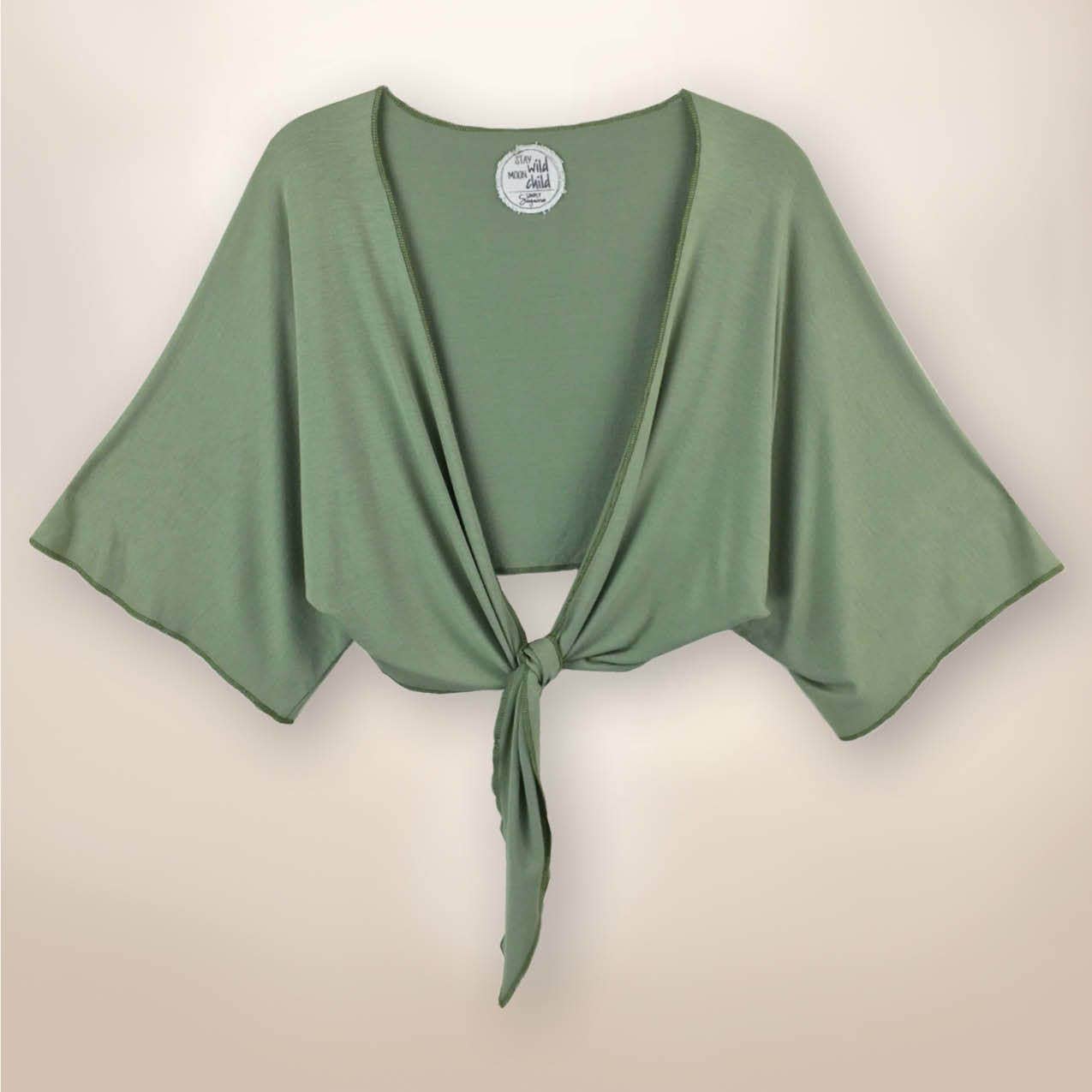 Cactus Green Harper Bolero with Tie