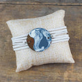 Agua Swirl Round with Suede Wrap