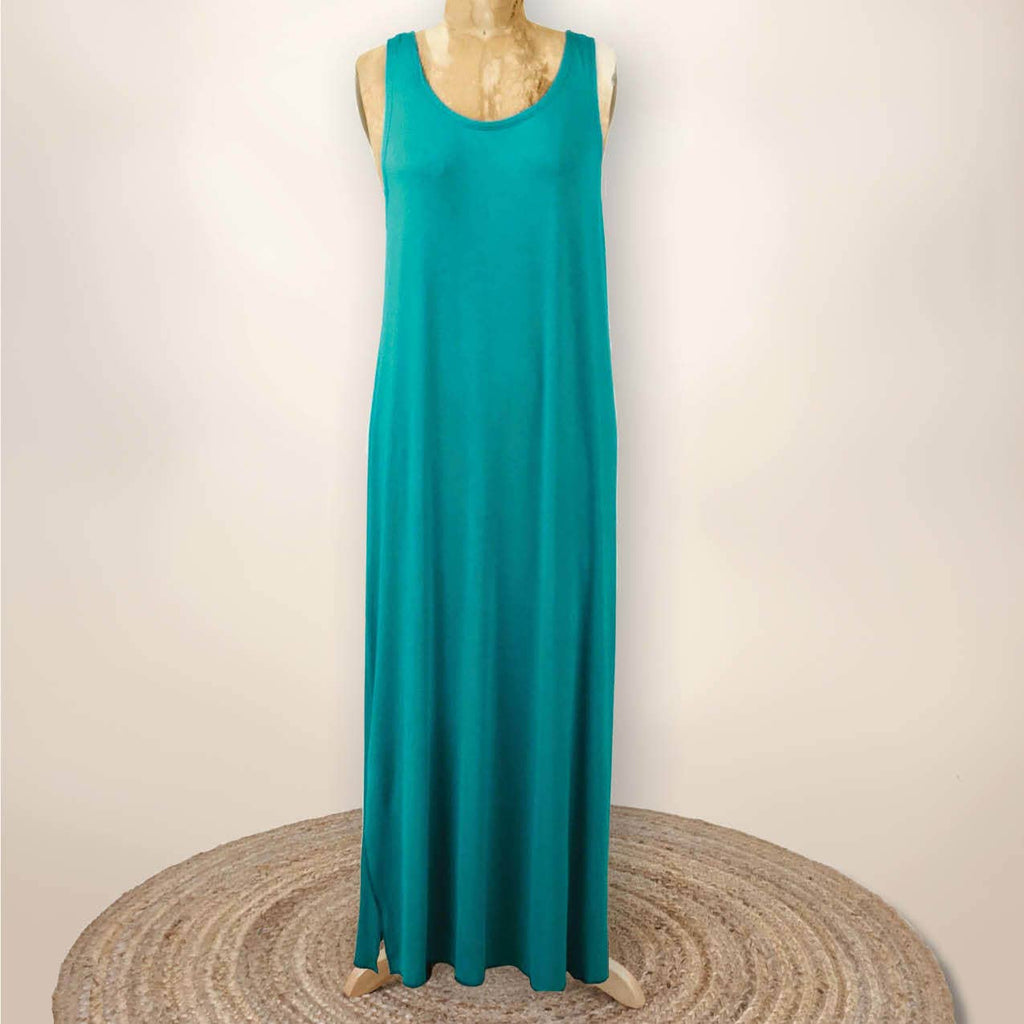 Turquoise Phoebe Tank Maxi Dress