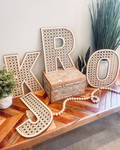 Boho Rattan Letter
