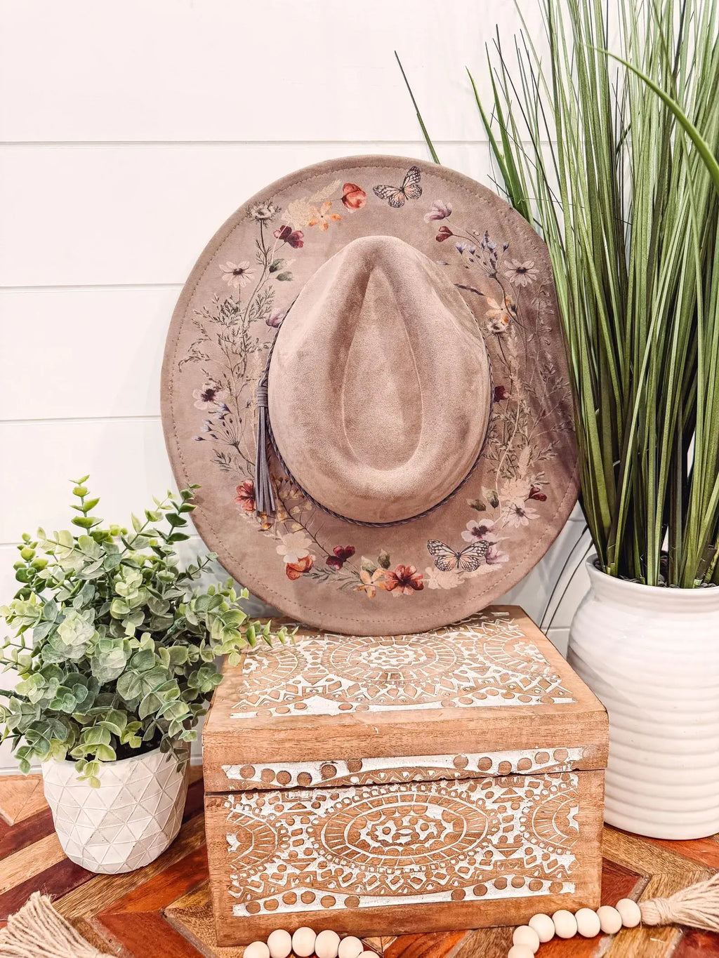 Floral Print Hat