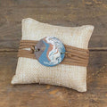 Desert Swirl Round with Suede Wrap