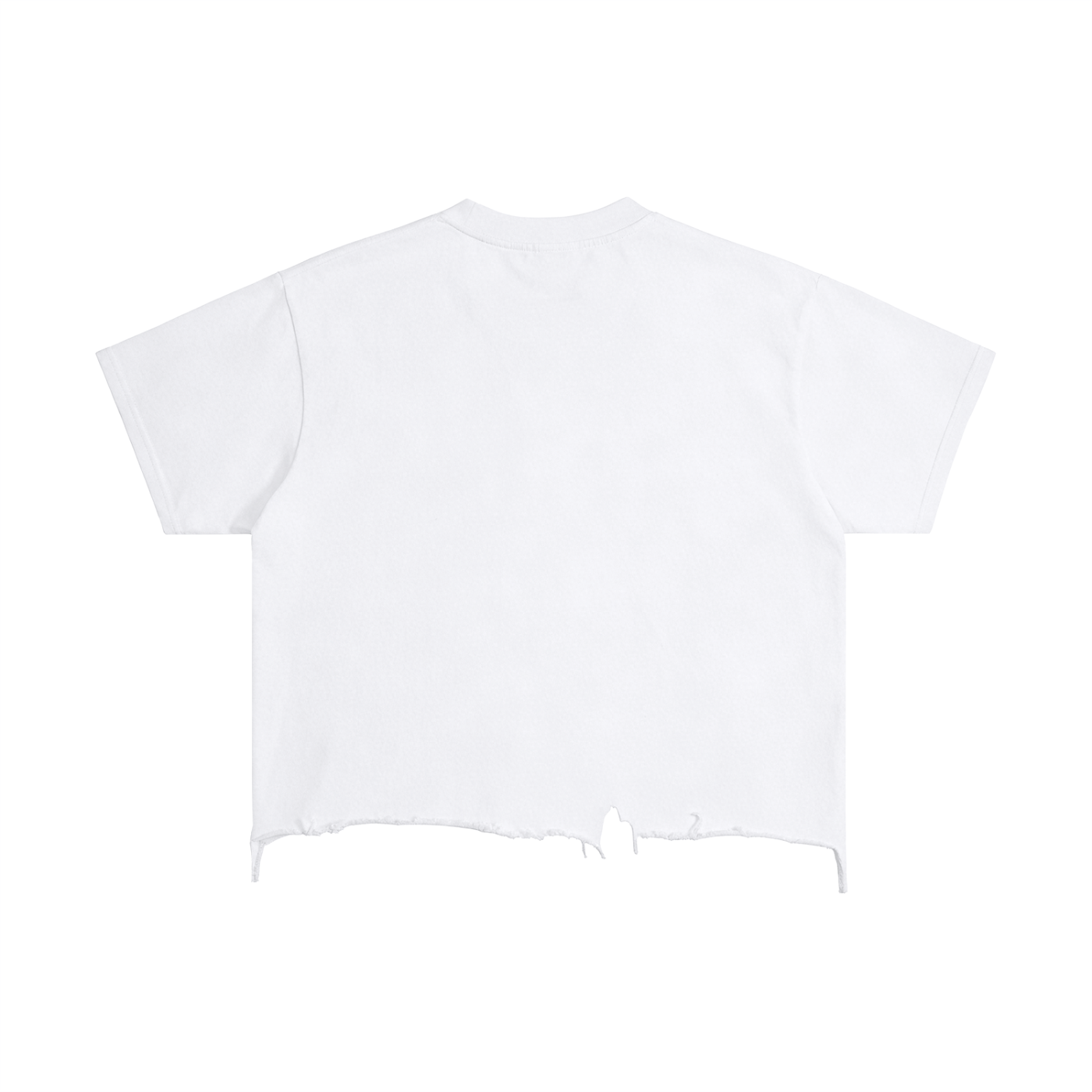 Vintage Wash Boxy Distressed Hem Tee