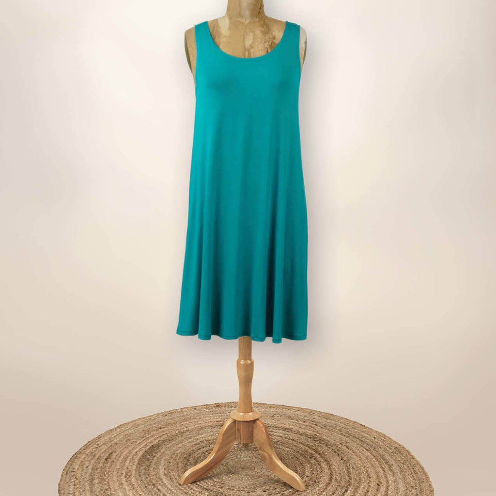 Turquoise Susan Tank Midi Dress