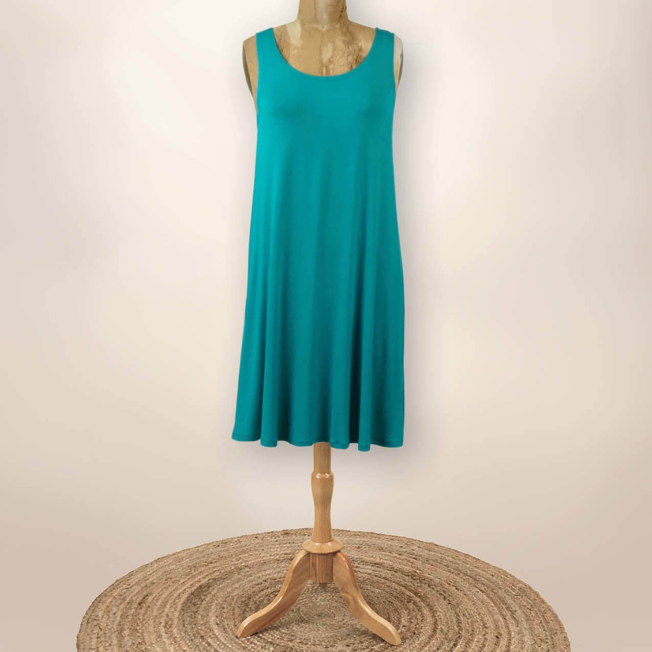 Turquoise Susan Tank Midi Dress