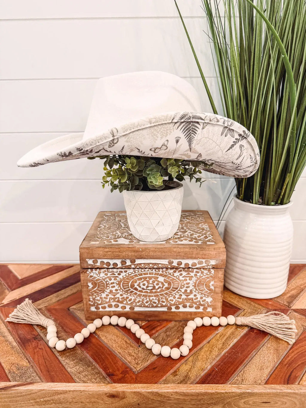 Floral Print Hat