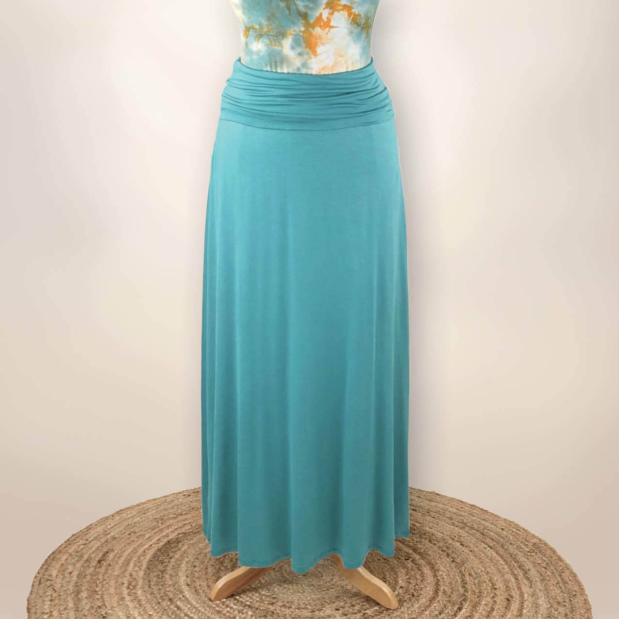 Turquoise Zoey L/XL Maxi Skirt