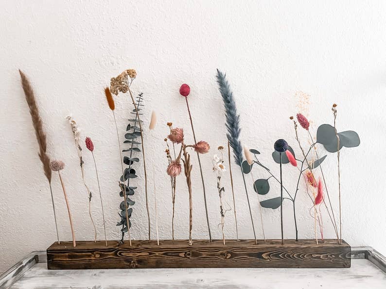 Wooden Flower Bar, Dried Flower Decor, Table Decor