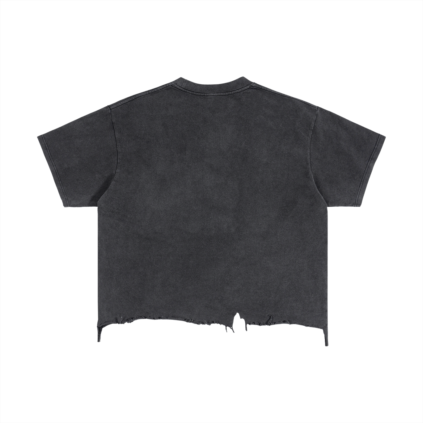 Vintage Wash Boxy Distressed Hem Tee