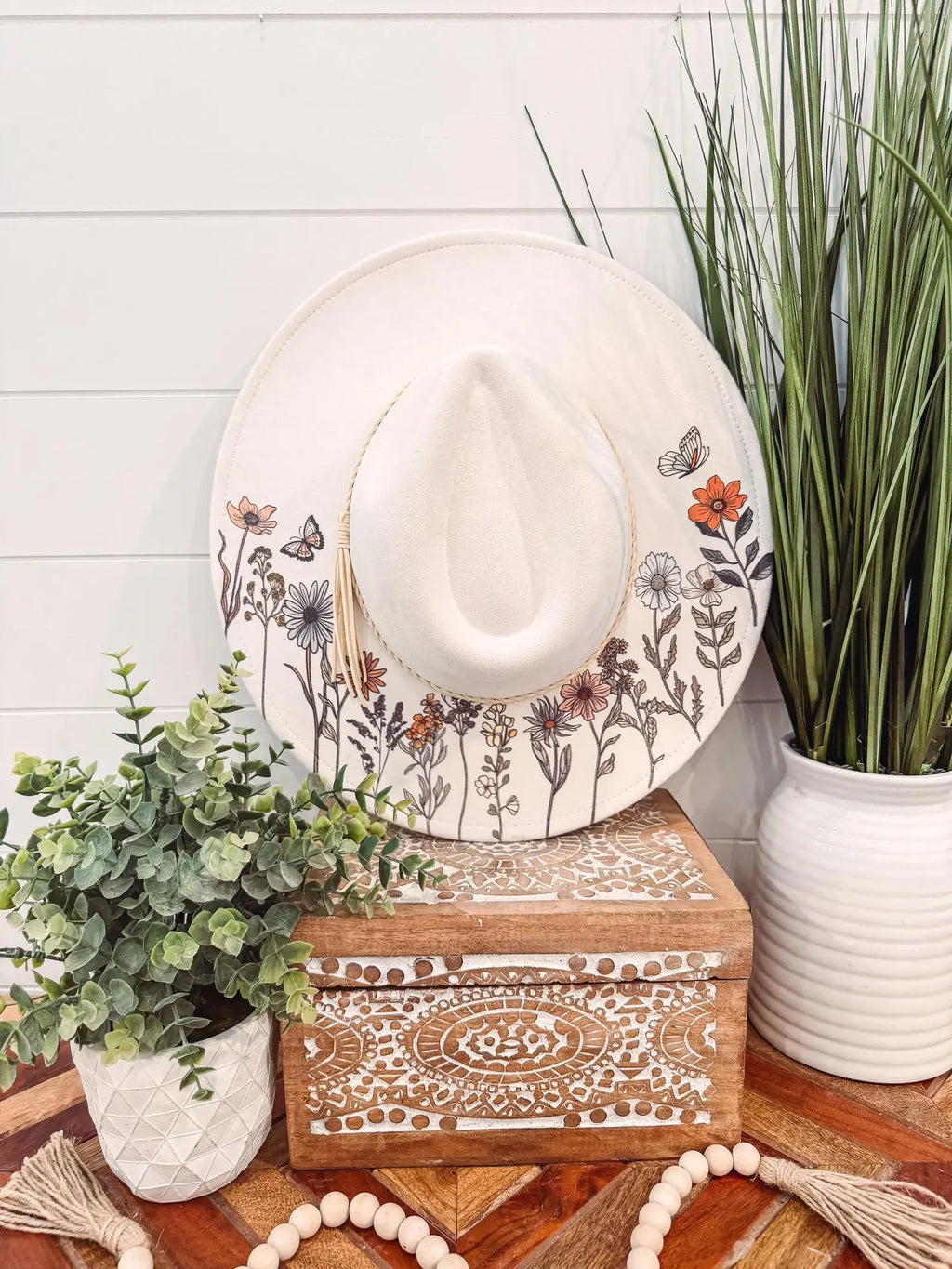 Floral Print Hat