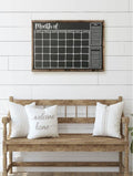 Chalkboard Calendar Wooden Framed Sign